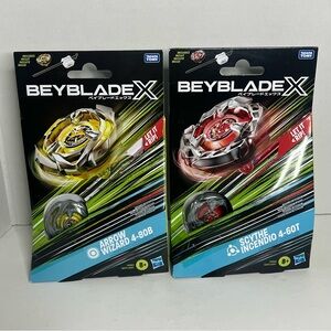 Arrow Wizard 4-80B Beyblade in Yellow and Silver